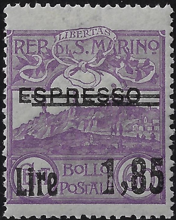 1926 Espresso soprastampato per posta ordinaria
