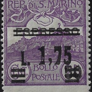 1927 Espresso non emesso soprastampato per P.O.