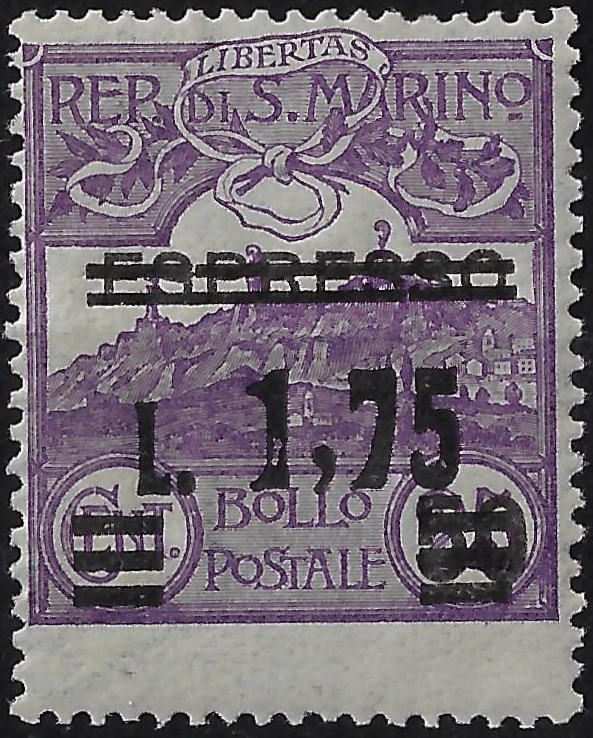 1927 Espresso non emesso soprastampato per P.O.