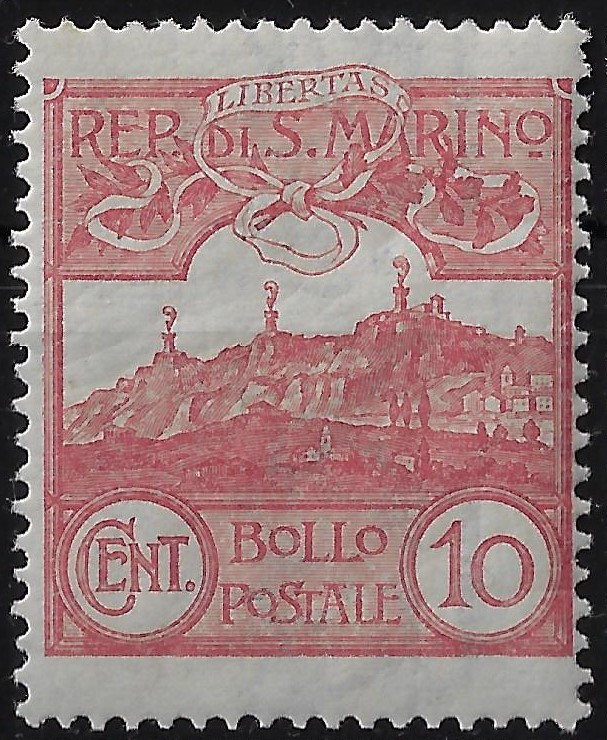 1903 10 centesimi carminio