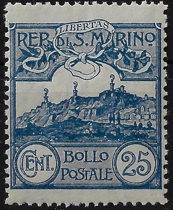 1903 25 cent . azzurro