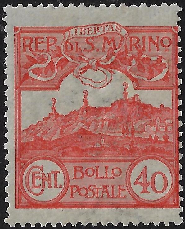 1903 40 centesimi vermiglio