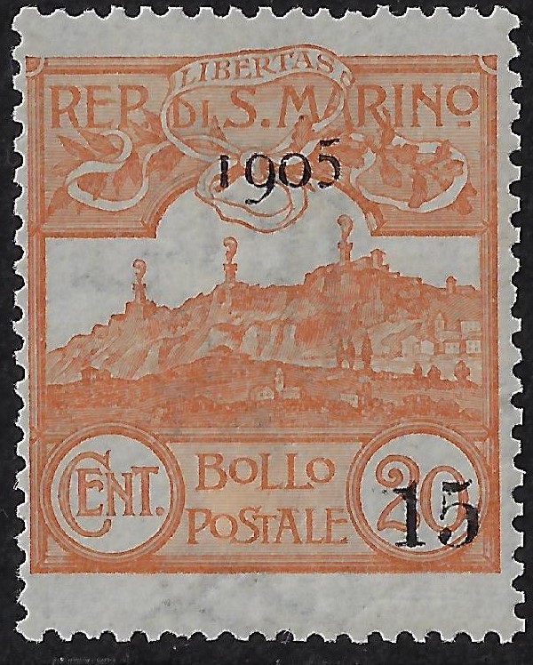 1905 15 centesimi su 20