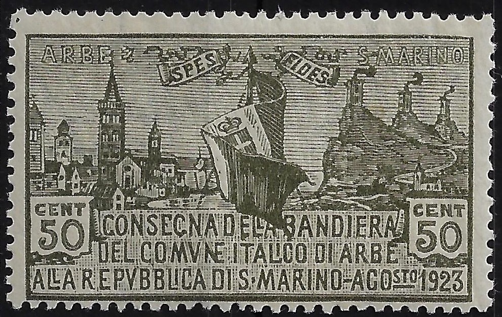 1923 Bandiera di Arbe alla R.S.M.