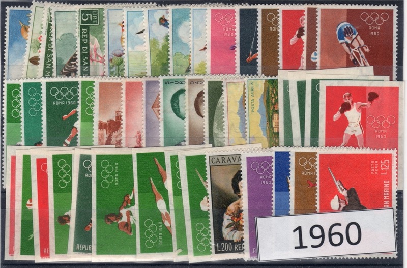 1960 Annata completa senza foglietti