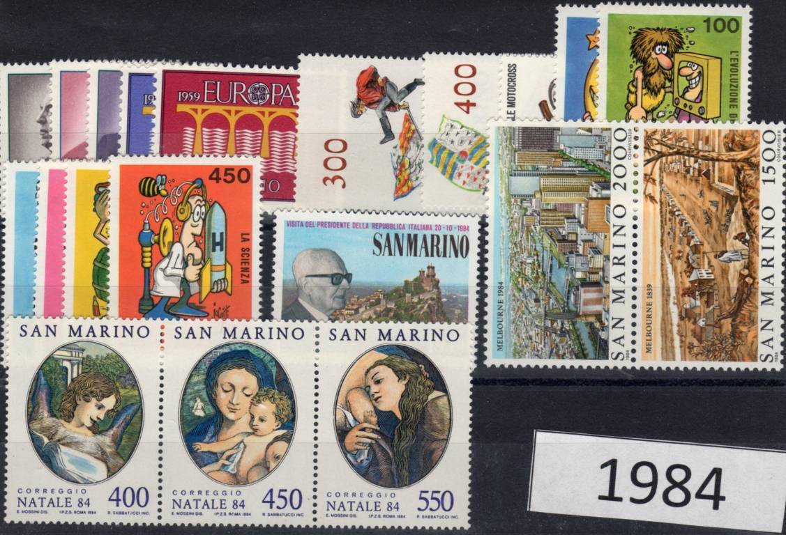 1984 Annata completa senza foglietti