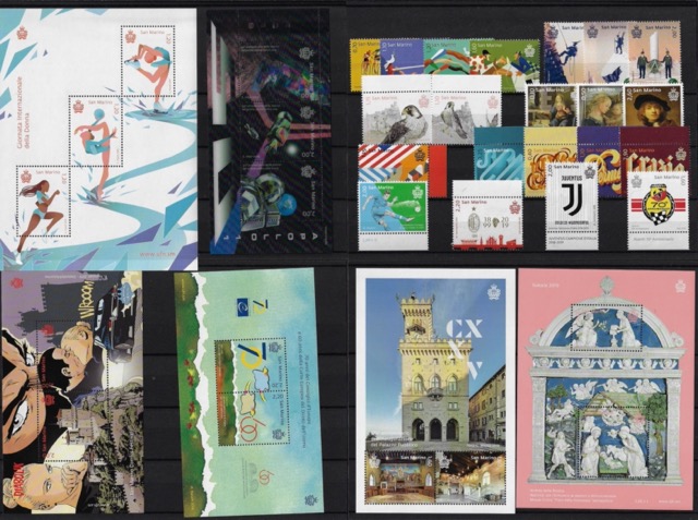 2019 Annata completa con foglietti