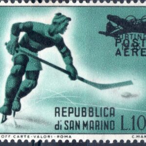 1956 posta aerea Cortina soprastampato