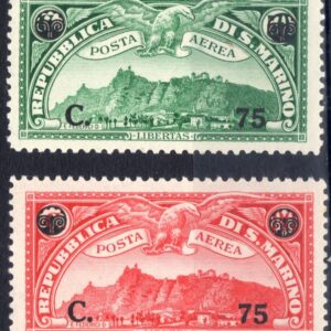 1936 posta aerea Veduta - soprastampati
