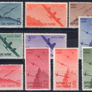 1946 posta aerea Aerei sul Titano
