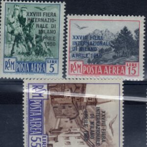 1950 posta aerea Sopr. Fiera Milano