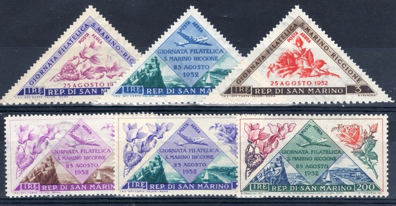 1952 posta aerea Giornata filatelica - Riccione