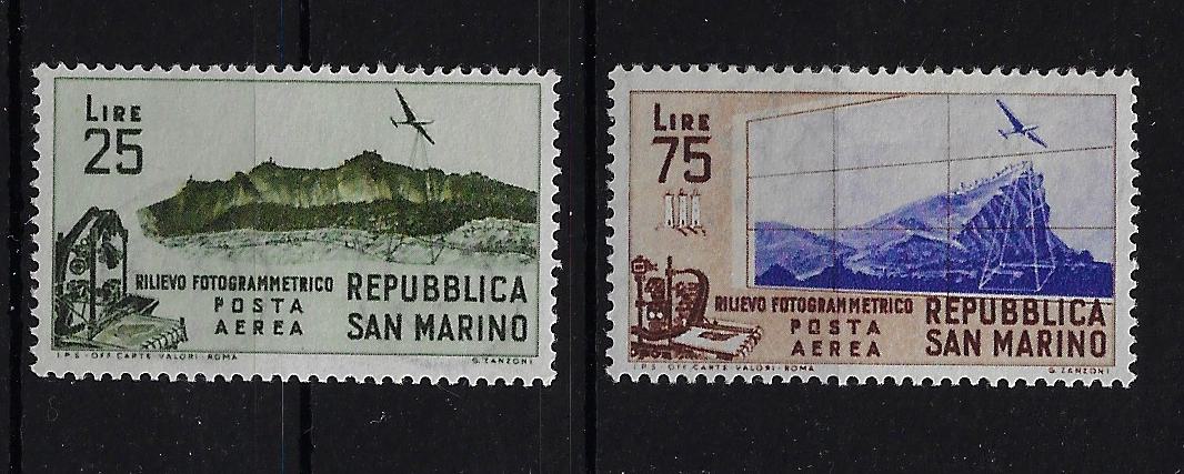 1952 posta aerea Rilievo fotogrammetrico