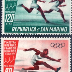 1955 posta aerea Mostra del francobollo Olimpico