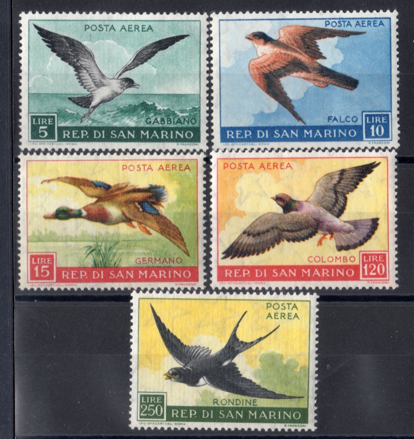 1959 posta aerea Fauna Avicola