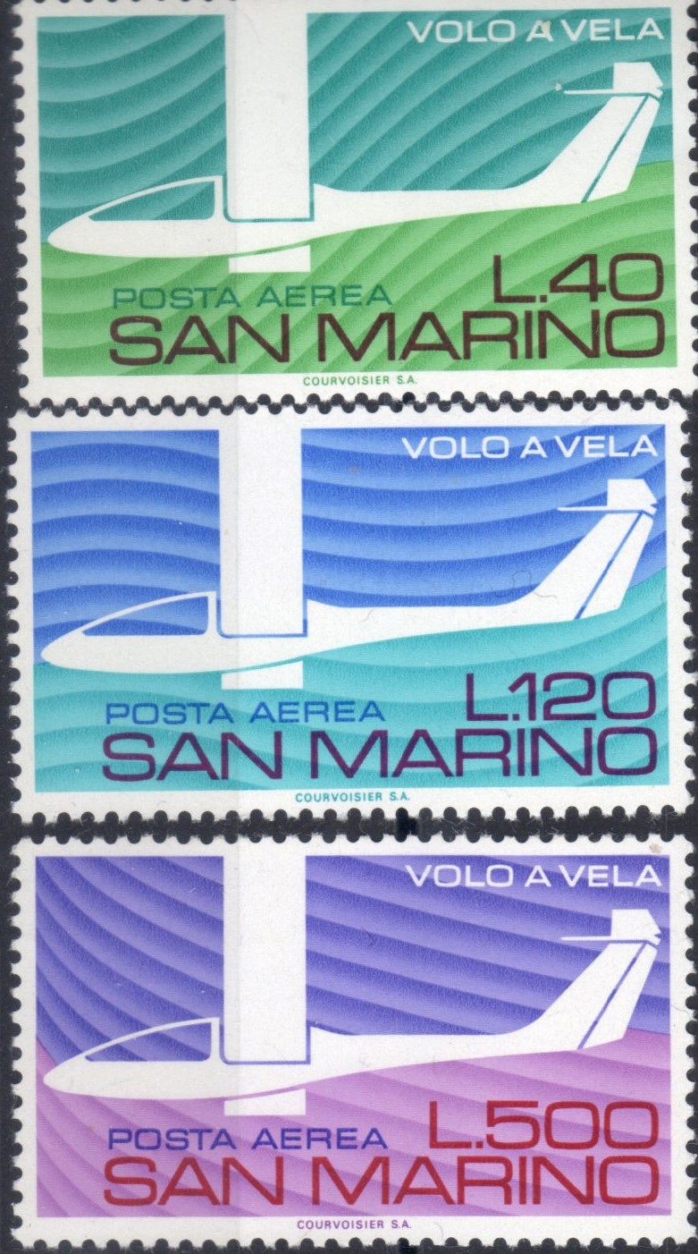 1974 posta aerea Volo a Vela