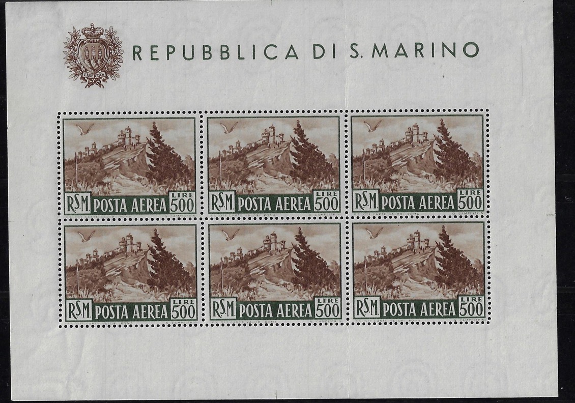 1951 Veduta Lire 500 bruno
