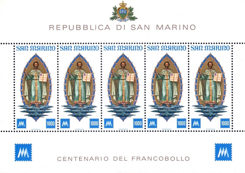 1977 Centenario primi francobolli di