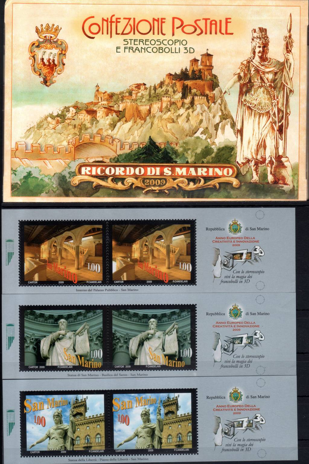 2009 Creatività - Francobolli con effetto 3D