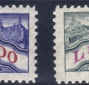 1953 Pacchi postali Tipi del 1945 Lire 10 + Lire 300