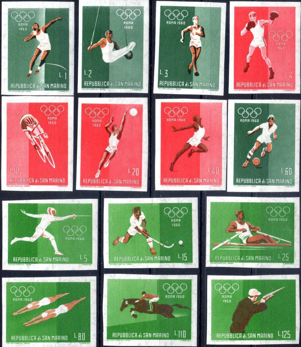 1960 Giochi olimpici di Roma - non dentellati