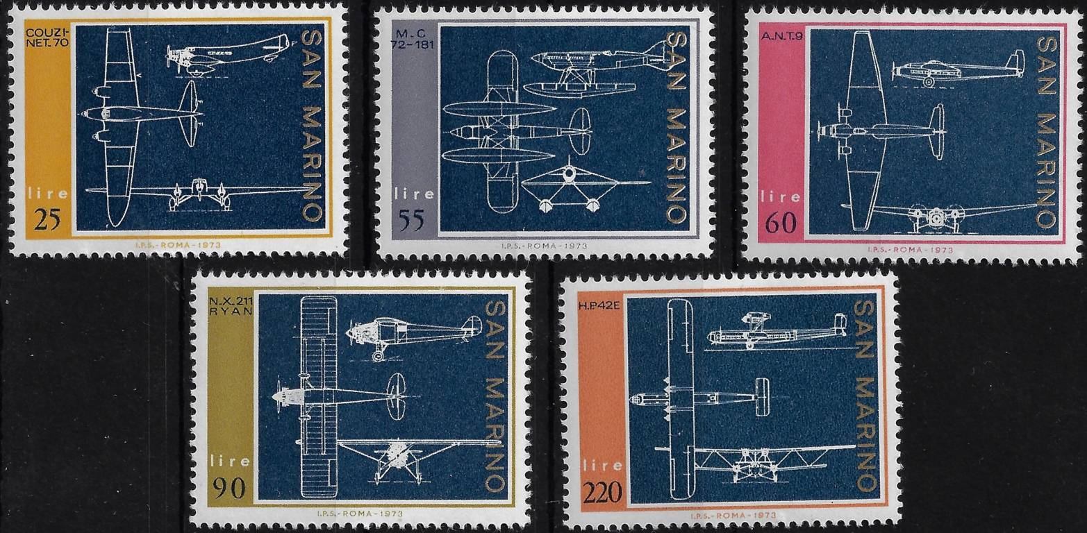 1973 Aeroplani - disegni costruttivi