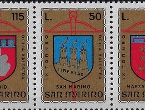 1974 9° torneo della balestra - stemmi (striscia)