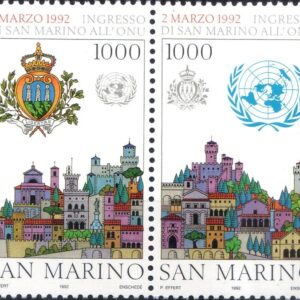 1992 Ingresso di all' O.N.U. (coppia)