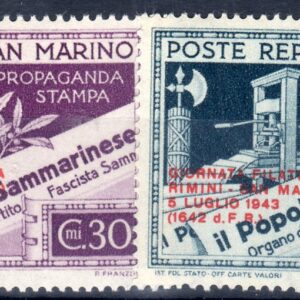 1943 Giornata Filatelica Rimini - San Marino