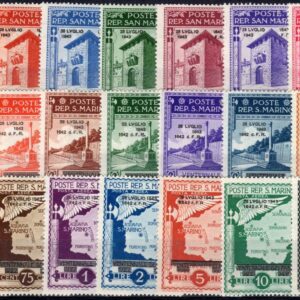 1943 Caduta Fascismo soprastampati 28/07/1943