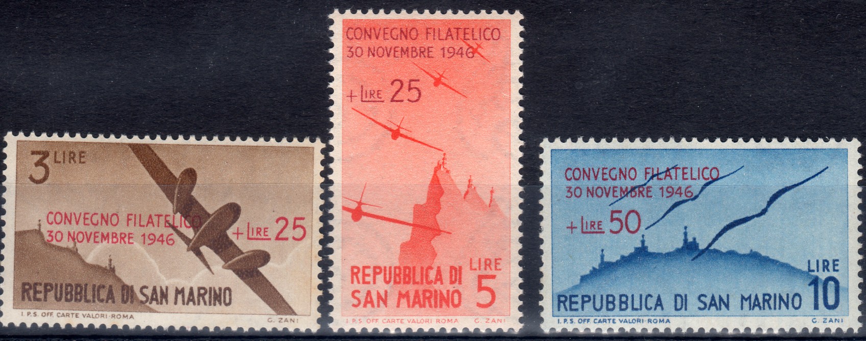 1946 Convegno Filatelico - soprastampati