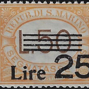 1943 Segnatasse Lire 25 su 50