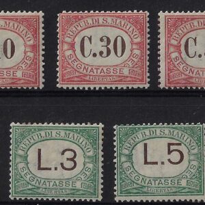 1924 Segnatasse Cifra in bruno - Colori del riquadro modificati