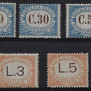 1925 Segnatasse Cifra in bruno - riquadro in nuovi colori