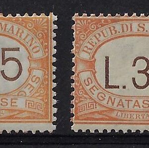 1927-28 Segnatasse Alti valori - cifre in carattere bastoncino