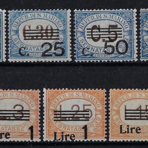 1936-39 Segnatasse Mascherine - soprastampati