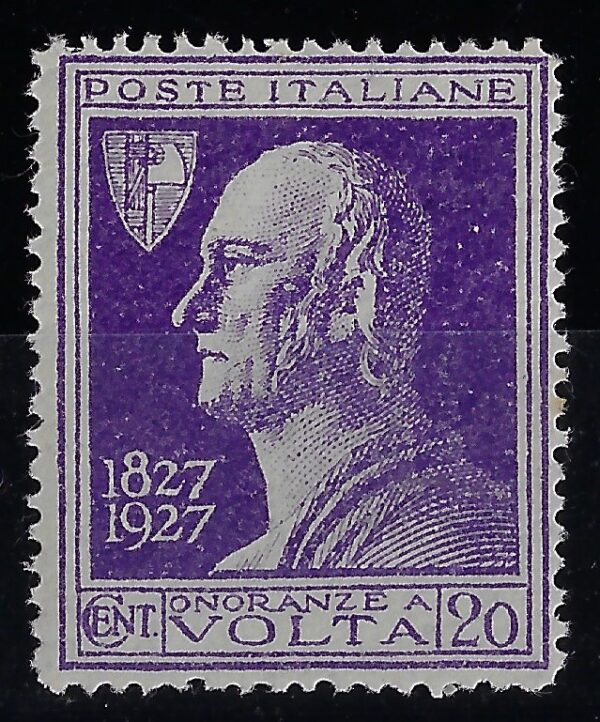 1927 Volta varietà colore 20c. Violetto