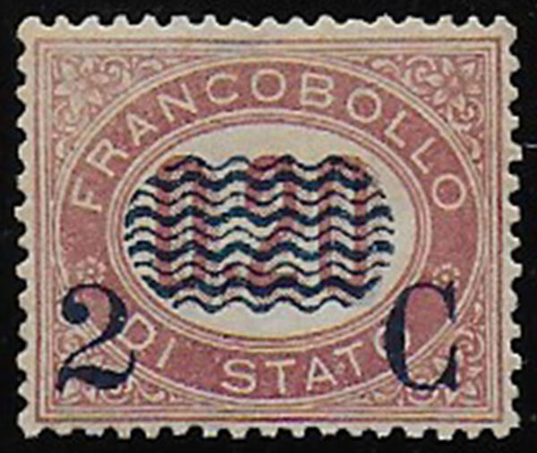 1878 2 c. su 20 c. lacca