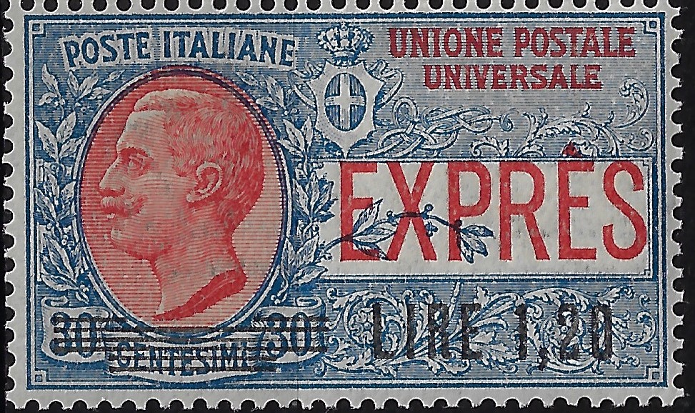 1921 Espressi sovrastampato 1,20/30