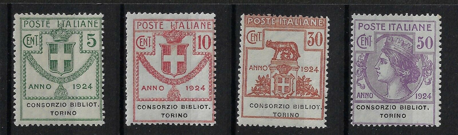 1925 Enti Parastatali Cons Biblioteche Torino serie completa