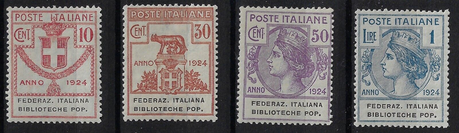 1925 Enti Parastatali Biblioteche Popolari serie completa