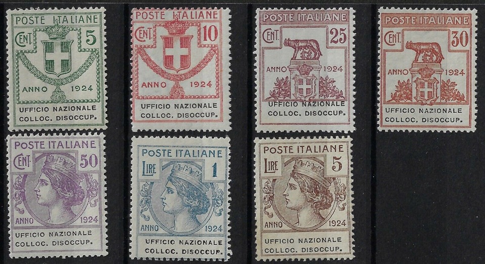1925 Enti Parastatali Ufficio Colloc. Disoccup. serie completa