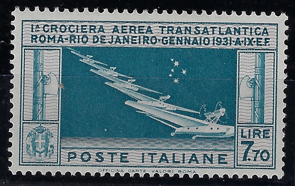1931 Posta Aerea Crociera L. 7,70 ©