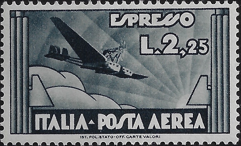 1933 Posta Aerea Espresso Aereo 2,25
