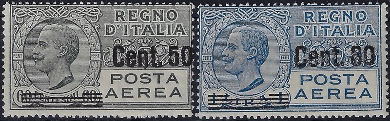 1927 Posta Aerea Effigie sovrastampato serie completa