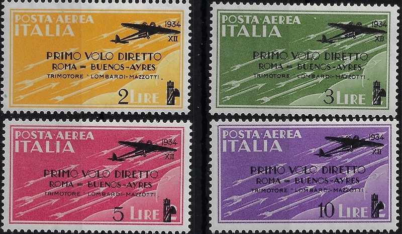 1934 Posta Aerea Roma - B. Aires serie completa