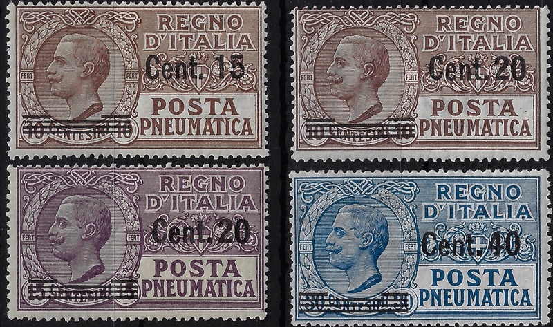1924 Effigie soprastampati serie completa
