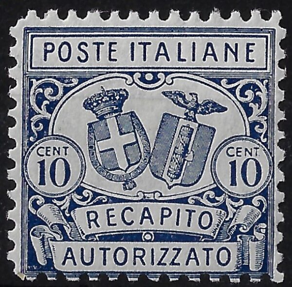 1928 10 c azzurro d. 11