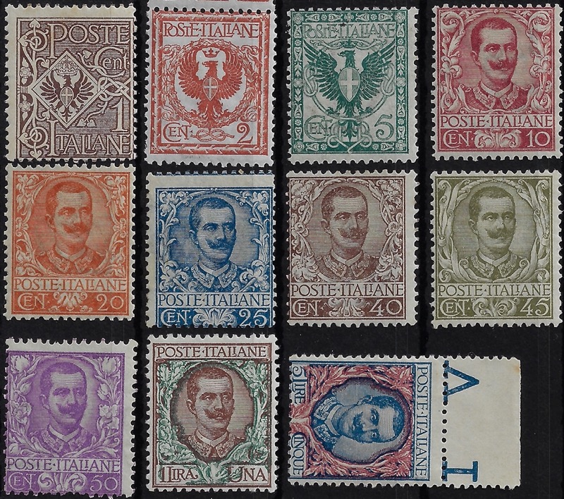 1901 Floreale © serie completa decentrata