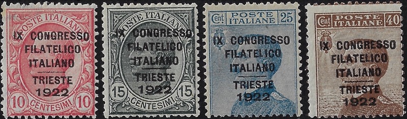 1922 Congresso Filatelico © serie completa